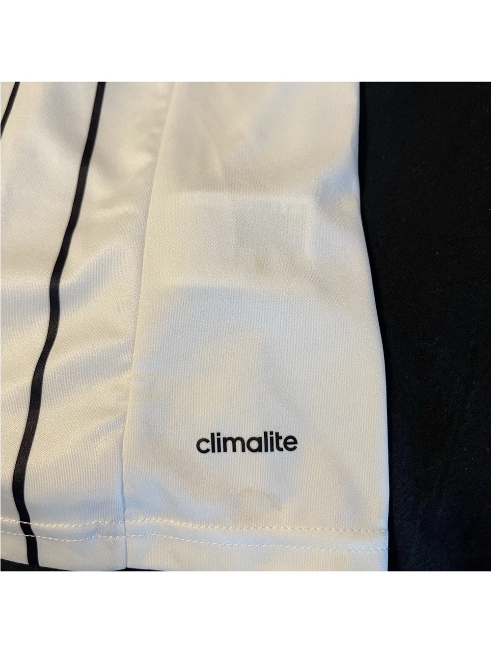 adidas White and Black Pinstripe Soccer Jersey - Picture 5 of 11